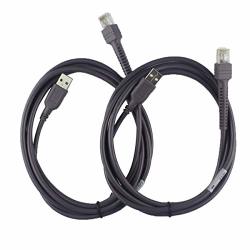 2-PACK USB Cable For Motorola Symbol LS2208 LS4208 DS6708 Barcode Scanner USB Type A CBA-U01-S07ZAR