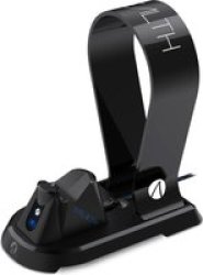 Stealth Playstation 4 Docking Station With Headset Stand - Black