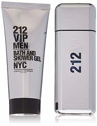 Carolina Herrera 212 Vip For Men 2PIECE Travel Set 3.4 Oz Eau De Toilette Spray + 3.4 Oz Shower Gel