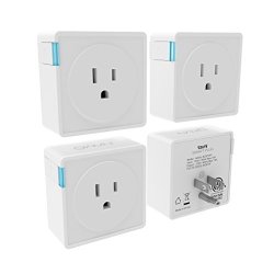 Tzumi Namo 4-PACK Fully Customizable Smart Plug With Energy Monitor And Timer Control Any Device In Your Home With One Smartphone App. Works With