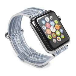 Tuff-luv Genuine Leather Single Layer Wrist Watch Strap Band For Apple Watch Series 1 2 3 Strap - 42MM - Mayan Grey