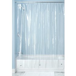 Interdesign Mildew-resistant Antibacterial 10-GAUGE Heavy-duty Shower Curtain Liner Long 72IN X 84IN Clear