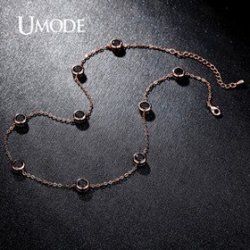 Umode 2016 4 Designs Cubic Zirconia Crystal Gold White Rose Gold Color Cho... - Black Cz Diamond