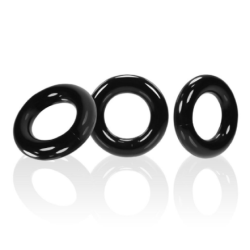 Oxballs Willy Rings 3 Pack Cock Ring Set - Black