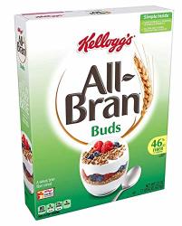 Kellogg's All-bran Buds Breakfast Cereal Wheat Bran Excellent Source Of Fiber 22OZ