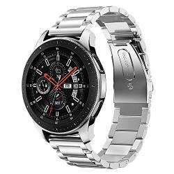 Iiteeology Compatible Samsung Galaxy Watch Bands 46MM Stainless Steel Band For Samsung Galaxy Watch SM-800 Smart Watch - Silver
