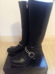 Eros Women Boots Button Nail Deisign Black Uk4