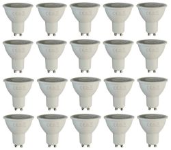 7W GU10 Warm White Dimmable Downlight Globes - Pack Of 10