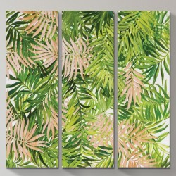GREEN Tropical Carved Wall Decor