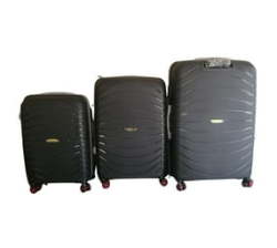 Condere 3 Piece Premium Luggage Set - Black
