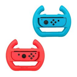 Ambertown 2 X Steering Wheel For Nintendo Switch Controller Blue+red