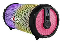 Axess SPBL1044 Vibrant Plus Black Hifi Bluetooth Speaker With Disco LED Lights In Black
