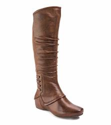 Baretraps Senula Knee High Boots Brush Brown 8.5 Us