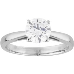 Diamond Solitaire Ring 18ct in White Gold