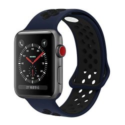 Yc Yanch Greatou Compatible For Apple Watch Band 42MM Soft Silicone Sport Band Replacement Wrist Strap Compatible For Iwatch Apple Watch Series 3 2 1 Nike+