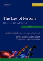 The Law Of Persons In South Africa 2ED
