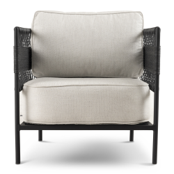 @home Malibu Outdoor Chair Metal & Weave Black - Excludes Cushions