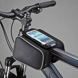 Roswheel Cycling Bike Bicycle Front Top Tube Frame Pannier Double Bag Pouch For 5 Inch Cellphone..