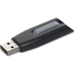 Verbatim Store & 39 N& 39 Go V3 Flash Drive 64GB USB 3.0 Black & Grey