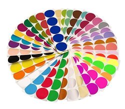The 38 Collection" 38 Assorted Colors Of 2" Color Coding Sticker Dots 190 Labels