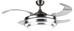 Bright Star Lighting Bright Star - 54W 4 Blade Ceiling Fan With Extendable Blades & Light