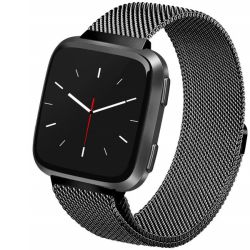 Linxure Fitbit Versa Steel Mesh Replacement Strap Band Large