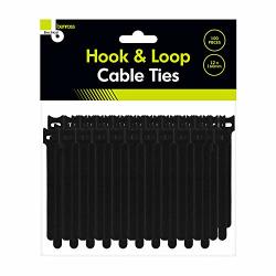 Benross 41139 100PCS 100 Pack Of Reusable Hook & Loop Cable Ties Black