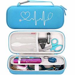Bovke Travel Case For 3M Littmann Classic III Lightweight II S.e Cardiology Iv Diagnostic Mdf Acoustica Deluxe Stethascopes - Extra Room For Taylor Percussion