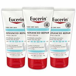 Eucerin Advanced Repair Hand Cream - Pack Of 3 Fragrance Free Hand Lotion For Very Dry Skin - 2.7 Oz Tubes