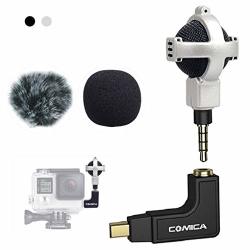 Comica CVM-VG05 Professional Ball-shaped Stereo Video Microphone MINI Directiona Interview Microphone For Gopro Hero 3 3+ 4 Cameras Silver