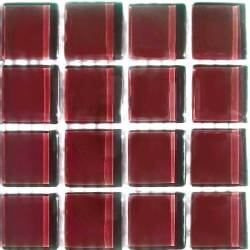 Crystal Glass Mosaic Tiles 23mm X 23mm - Burgundy