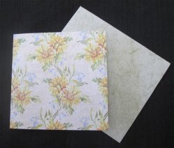 The Velvet Attic - Small Handmade Flower Card With Envelope