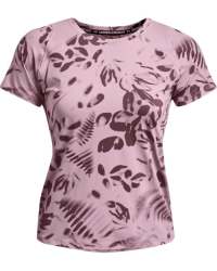 Women's Ua Iso-chill 200 Print Short Sleeve - Mauve Pink Md