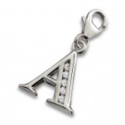 A2-C13454 - 925 Sterling Silver A-z Letter Initial Charm Dangle - S