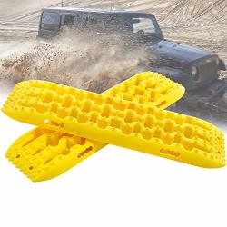 NEW Rock-hulk Recovery Traction Tracks Off Road Traction Boards For Sand Mud Snow Ladder- Tire Traction Tool Yellow
