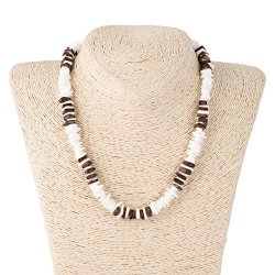 bluerica hawaiian smooth puka shells necklace