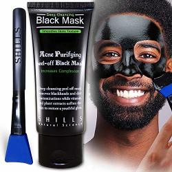 Shills Charcoal Mask For Men Purifying Peel Off Mask Black Face Mask Peel Off Black Mask Deep Clean Pore Blackhead Remover 1 Bottle 1.69