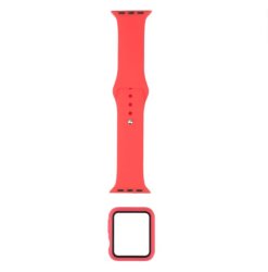 Hard Case Screen Protector And Silicone Strap Compatible With Apple Iwatch - 38MM - Red
