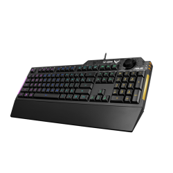 Asus Tuf Gaming K1 Rgb Keyboard With Dedicated Volume Knob Spill-resistance Side Light Bar And Armoury Crate