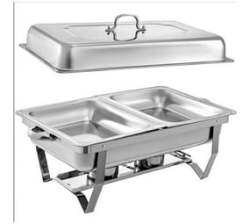 Captain - K Chafing Dish Food Warmer Double 9 Lt Stainless Steel