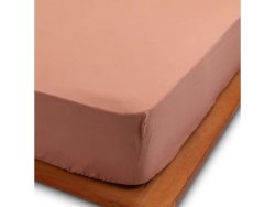 Light Clay Washed Cotton Fitted Sheet Queen Xlxd