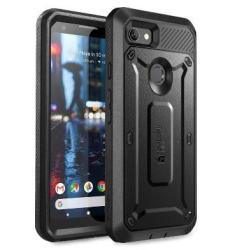Google Pixel 3A Full Body Rugged Protective Case With Screen Protector Black