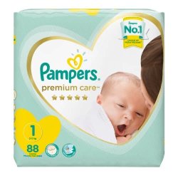 Pampers Premium Care Size 1 82 Nappies