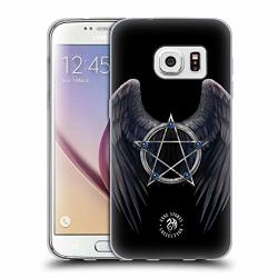 Official Anne Stokes Winged Pentagram Raven Soft Gel Case Compatible For Samsung Galaxy S7