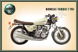 Benelli 750 Sei 1976 - Classic Metal Sign