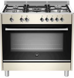 Rustica 90CM Gas Hob & 9MF Electric Oven - Cream