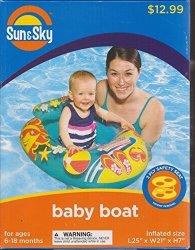 Sun & Sky Inflatable Baby Boat Swimming Pool Seat By Sunsky
