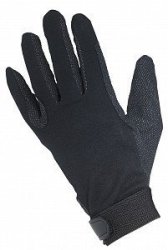 The Equi Store Cotton Pimple Horse Riding Gloves With Velco Wrist Fastening Sizes: Extra Small - Extra Large Navy Large
