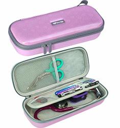 Butterfox Hard Stethoscope Case Fits 3M Littmann Classic III Lightweight II S.e Cardiology Iv Diagnostic Mdf Acoustica Deluxe Stethoscopes - 12 Colors Pink Hearts