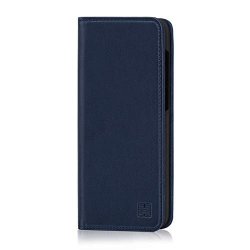 32ND Classic Series - Real Leather Book Wallet Case Cover For Motorola Moto E5 Play Moto E5 Cruise Real Leather Design With Card Slot